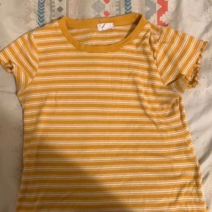 I am selling a yellow and white crop top